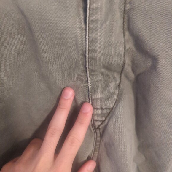 Ralph Lauren Mens 38 Green-Gray Cargo Shorts Vintage Nonstretch - Picture 8 of 11